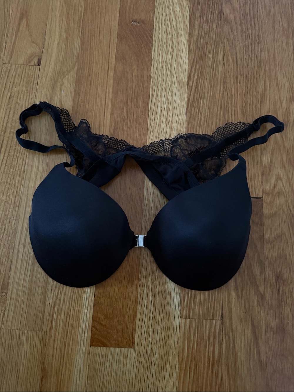 Wacoal Black Lace Back Front Close Bra - NWOT